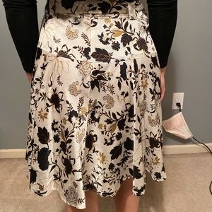 A.L.C. Floral Print Silk Skirt